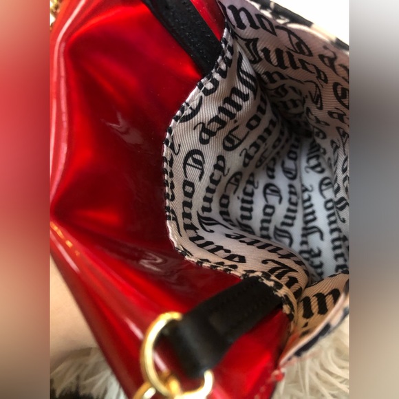 Vintage Juicy Couture Small Crossbody Date Night Party Bag Leopard & Red Patent - Picture 15 of 17